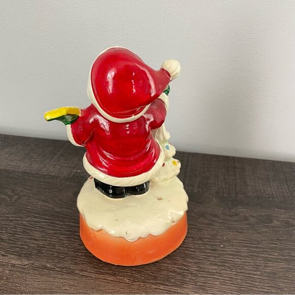 Vintage | Musical Santa Claus Rotates Jingle Bells Ceramic Music Box Christmas - Picture 3 of 7